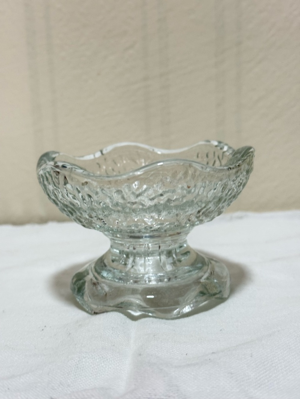 Anchor Hocking Stax Peddle Glass Vintage Reversible Candle Holder Pillar & Taper